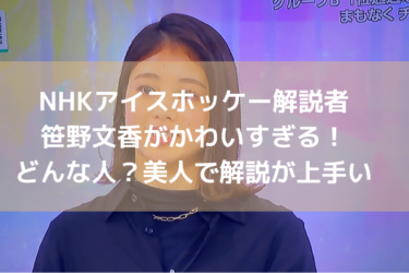 笹野文香がかわいい！NHKアイスホッケー女子解説、解説者なの？選手なの？