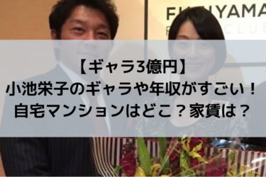【ギャラ3億円】小池栄子のギャラや年収がすごい！自宅マンションはどこ？家賃は？