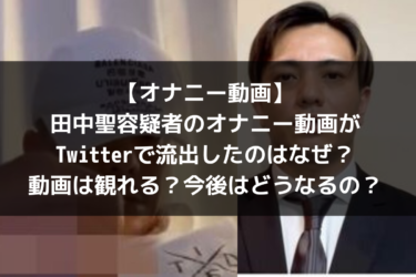 【オナニー動画】田中聖容疑者の動画がTwitterで流出したのはなぜ？動画は観れる？今後はどうなるの？